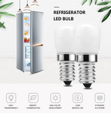 2 buc LED Bec frigider E14 3W Bec porumb pentru frigider AC 220V Lampă LED Alb/alb cald SMD2835 Înlocuiește luminile cu halogen