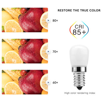 2бр. LED крушка за хладилник E14 3W Хладилна крушка AC 220V LED лампа Бяла/Топло бяла SMD2835 Замяна на халогенни светлини