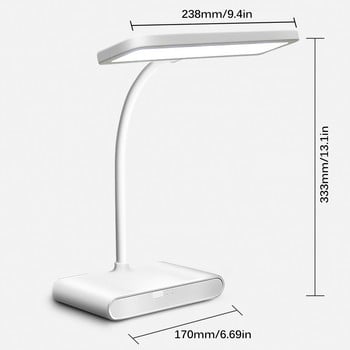 Защита на очите LED настолна лампа Лампа за четене USB акумулаторна 3 нива Регулируема яркост Свободно превключваща настолна лампа за деца