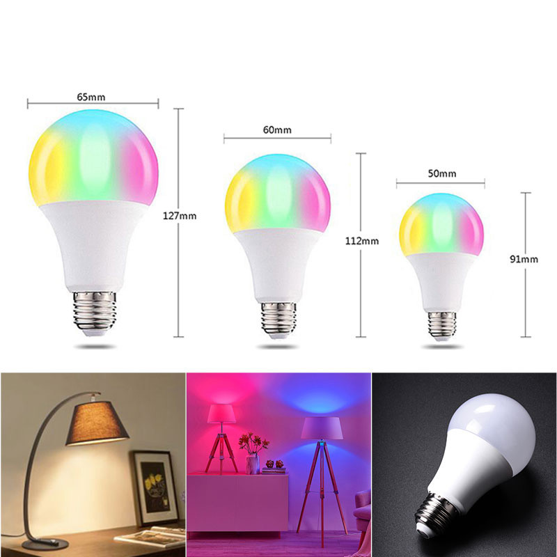 E27 LED RGB svjetiljka Reflektor Žarulja AC 85-265V Bombillas LED 5W 10W 15W IR Bluetooth Control Led Smart RGBW svjetiljka Home Decor Bijela