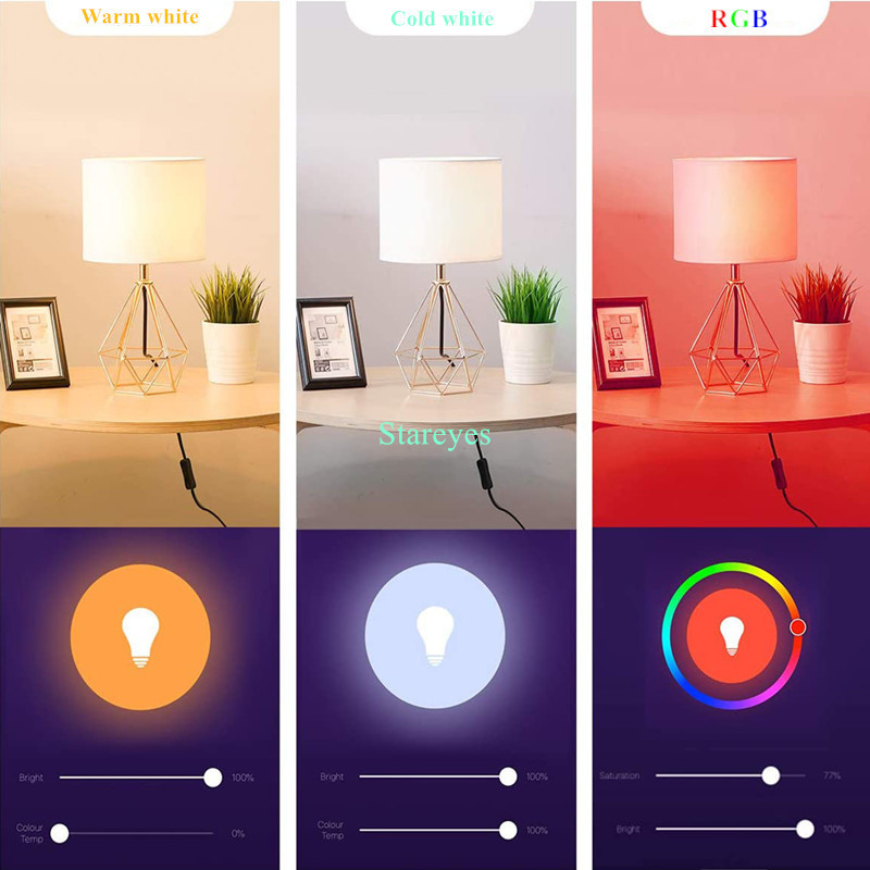 Tuya Smart WiFi Zigbee RGBCCT E27 9W LED pirn E14 5W LED küünlavalgus GU10 5W LED kohtvalgusti Alexa Home Siri Alice Control