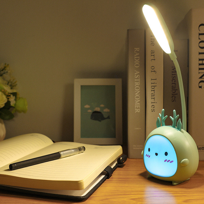 LED laualamp USB laetav laualamp kolme kiirusega hämarduv armas ühiselamu lugemislamp Silmade kaitse Magamistoa öövalgusti