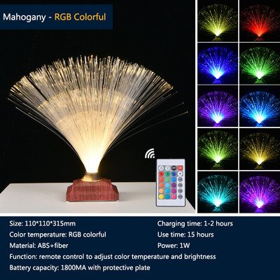 LED galda lampa RGB optiskās šķiedras nakts gaisma atmosfēras lampa guļamistabas galda lampas zvaigžņotās debesis kāzu ballīšu telpas dekoratīvās gaismas