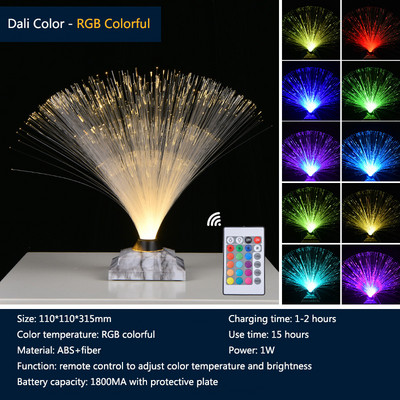 LED galda lampa RGB optiskās šķiedras nakts gaisma atmosfēras lampa guļamistabas galda lampas zvaigžņotās debesis kāzu ballīšu telpas dekoratīvās gaismas