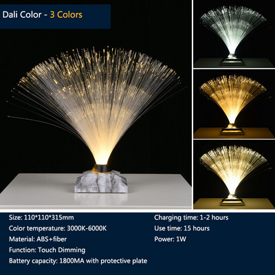LED galda lampa RGB optiskās šķiedras nakts gaisma atmosfēras lampa guļamistabas galda lampas zvaigžņotās debesis kāzu ballīšu telpas dekoratīvās gaismas