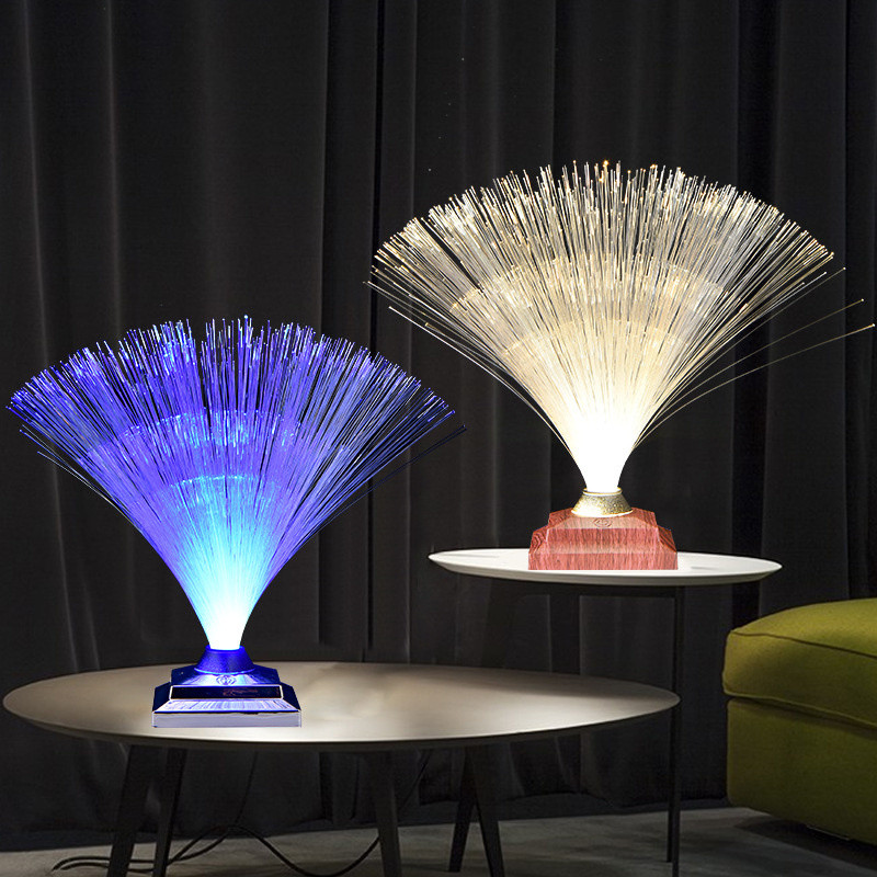 LED galda lampa RGB optiskās šķiedras nakts gaisma atmosfēras lampa guļamistabas galda lampas zvaigžņotās debesis kāzu ballīšu telpas dekoratīvās gaismas