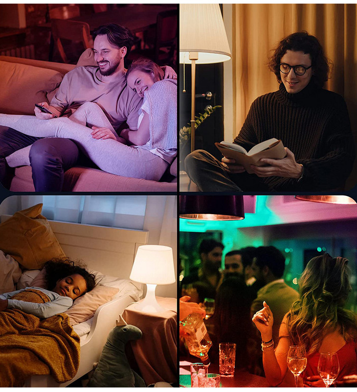 Bec LED E27 220v Bec inteligent Bombillas Lampă LED RGB Spoturi Acasă WiFi Fiole inteligente 12v AC 85-265V Lampă pentru schimbarea culorii