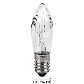 10 τμχ 3w Λαμπτήρες θερμού φωτός από γυαλί κωνικά κεριά E10 Led ανταλλακτικοί λαμπτήρες για φώτα Candle Arch 12v 14v 34v Edison Light Bulb#p3