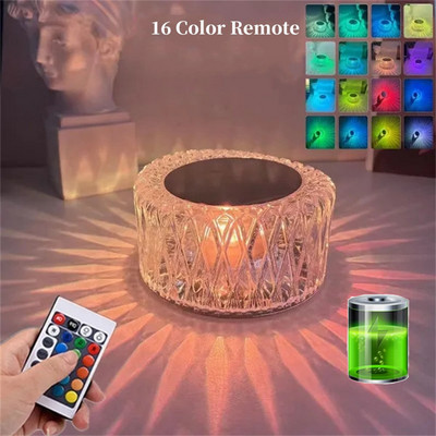 Κρυστάλλινο επιτραπέζιο φωτιστικό αφής RGB ρομαντικό διαμαντένιο φωτιστικό USB Creative Bird Nest Night Light Φορητό κομοδίνο για σπίτι/μπαρ