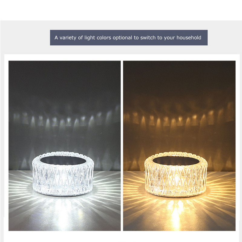 Puutetundliku hämardamisega kristallist laualamp RGB romantiline teemantlamp USB Creative Bird Nest Night Light kaasaskantav voodilamp koju/baari jaoks