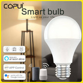 CoRui WiFi viedā spuldze, regulējama aukstā un siltā spuldze E27 E26 B22 viedā spuldze balss vadība. Darbs ar Alexa Google Home viedā māja