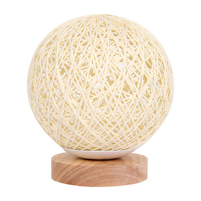 LED rattan golyós éjszakai lámpa USB asztali lámpa szabályozható, kézzel kötött rattan golyós lámpaernyő éjjeli lámpa Hálószoba dekoráció Hold éjszakai lámpa