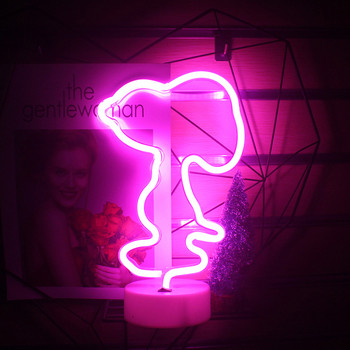 Wanxing LED Neon Sign Kawaii Small Dog Design Light με λάμπα USB/Battery Powered for Children Room House Home Wall Decora Shop Δώρο