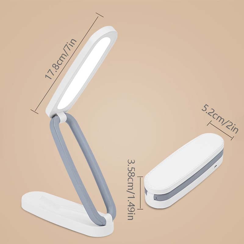 Skladacia stolová lampa, prenosná LED lampa na ochranu očí, nabíjateľná s USB, stmievateľné nočné svetlo s 3 teplotami farieb, knižné svetlá