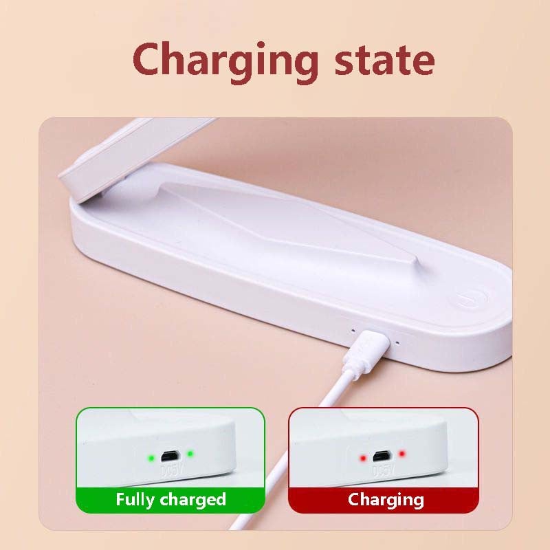 Skladacia stolová lampa, prenosná LED lampa na ochranu očí, nabíjateľná s USB, stmievateľné nočné svetlo s 3 teplotami farieb, knižné svetlá