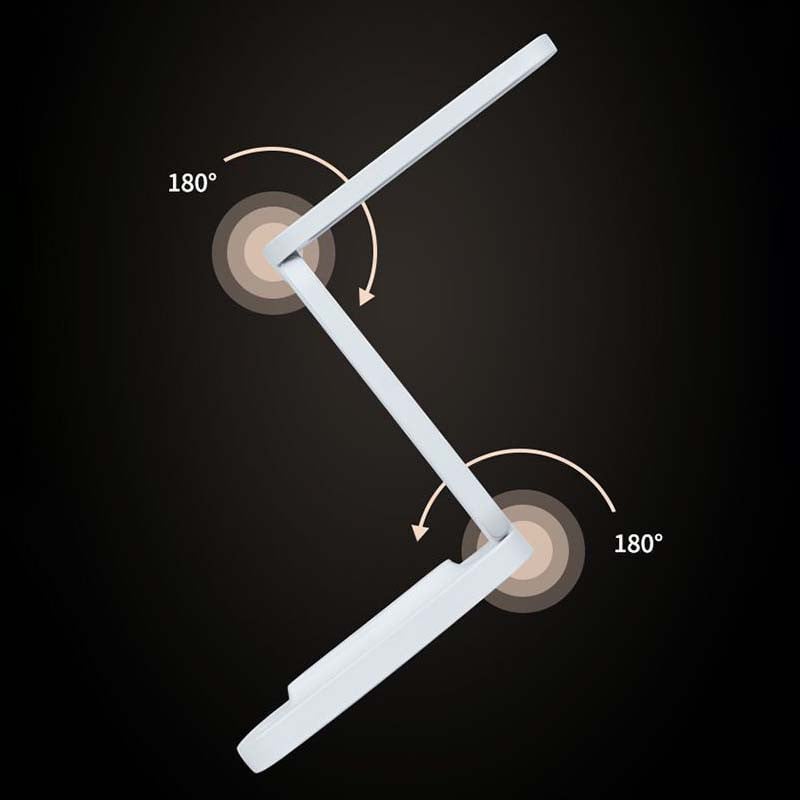 Skladacia stolová lampa, prenosná LED lampa na ochranu očí, nabíjateľná s USB, stmievateľné nočné svetlo s 3 teplotami farieb, knižné svetlá
