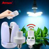 LED žarulja Lampe Ampula LED E27 110 220V Žarulja 28W Pametni daljinski upravljač Osvjetljenje senzora pokreta Lampa za kućnu funkciju mjerenja vremena