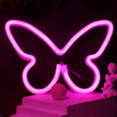 2 τεμάχια Butterfly φώτα νέον Διακόσμηση τοίχου Πινακίδα νέον Φώτα νύχτας για διακόσμηση δωματίου Δώρο γιορτινό πάρτι Διακόσμηση κρεβατοκάμαρας