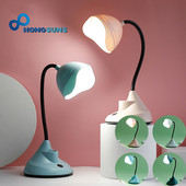 LED szemvédő asztali lámpa olvasólámpa USB tápegység állítható tömlővel éjjeli lámpa Családi hálószoba dolgozószoba világítás