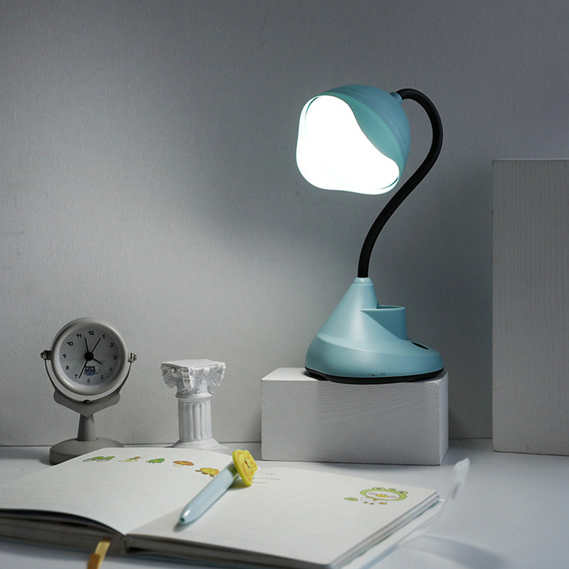 LED szemvédő asztali lámpa olvasólámpa USB tápegység állítható tömlővel éjjeli lámpa Családi hálószoba dolgozószoba világítás
