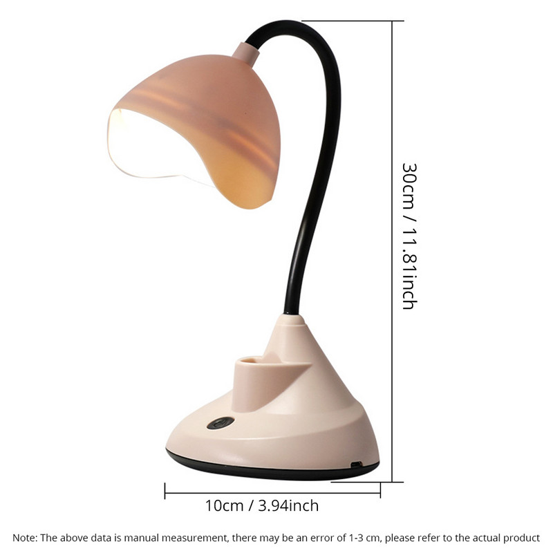 LED szemvédő asztali lámpa olvasólámpa USB tápegység állítható tömlővel éjjeli lámpa Családi hálószoba dolgozószoba világítás