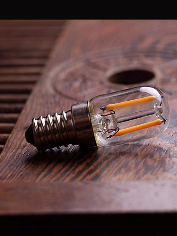 6 DB 220-240V T20/T22 1W Edison LED izzók E14 Csőszálas izzós izzó Üveg Melegfehér Hűtősütők Függő Só Lámpa Izzó