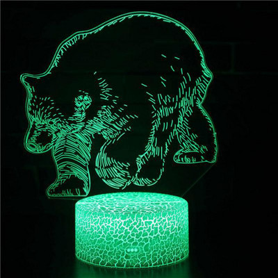 Rhinoceros Bedside Atmosphere Led 3d Colorful Touch Μικρό επιτραπέζιο φωτιστικό Χριστουγεννιάτικο δώρο για φωτάκια βρεφικού δωματίου Μικρά νυχτερινά φωτάκια