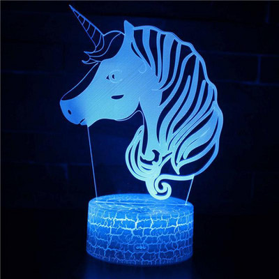 Rhinoceros Bedside Atmosphere Led 3d Colorful Touch Μικρό επιτραπέζιο φωτιστικό Χριστουγεννιάτικο δώρο για φωτάκια βρεφικού δωματίου Μικρά νυχτερινά φωτάκια