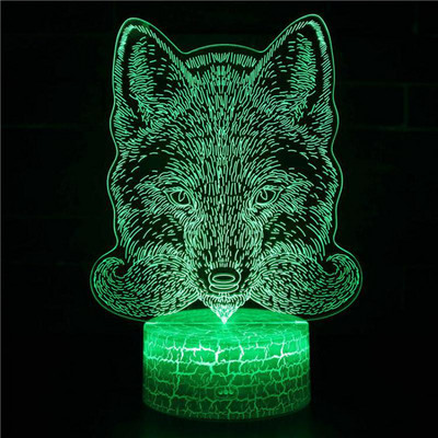 Rhinoceros Bedside Atmosphere Led 3d Colorful Touch Μικρό επιτραπέζιο φωτιστικό Χριστουγεννιάτικο δώρο για φωτάκια βρεφικού δωματίου Μικρά νυχτερινά φωτάκια