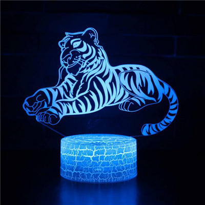 Rhinoceros Bedside Atmosphere Led 3d Colorful Touch Μικρό επιτραπέζιο φωτιστικό Χριστουγεννιάτικο δώρο για φωτάκια βρεφικού δωματίου Μικρά νυχτερινά φωτάκια