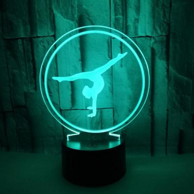 Forró kreatív ajándékok balett 3d kis asztali lámpák nappaliba színes USB 3d kis olvasó éjjeli asztali lámpa