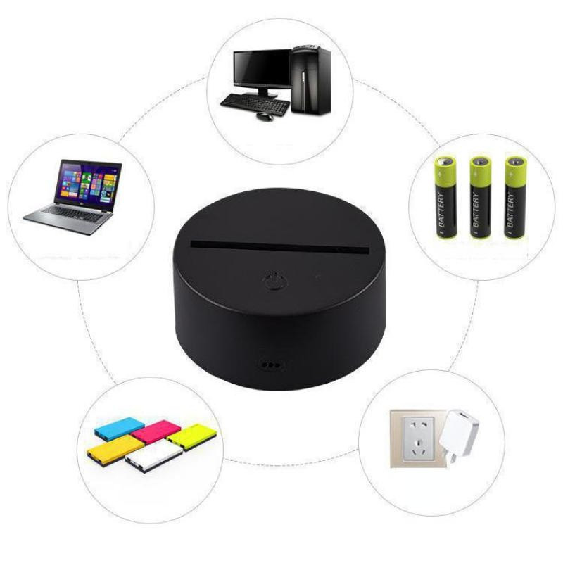 Forró kreatív ajándékok balett 3d kis asztali lámpák nappaliba színes USB 3d kis olvasó éjjeli asztali lámpa