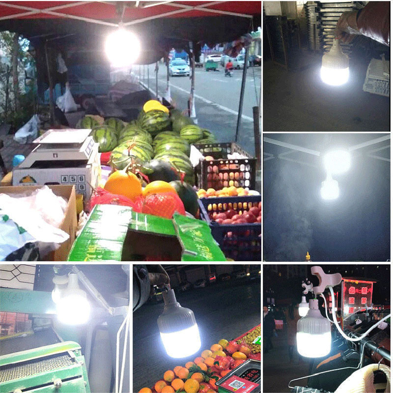 Välis-USB-taaslaetavad mobiilsed LED-lambipirnid hädavalgustid kaasaskantavad konksuga matkavalgustid kodukaunistusega öövalgusti kuum müük