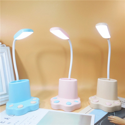 Držiak na pero, LED stolová lampa, roztomilá spálňa, ubytovňa, vzdelávacie nočné svetlo, kancelária, obývačka, čítanie, osvetlenie, darček pre deti, nabíjateľné