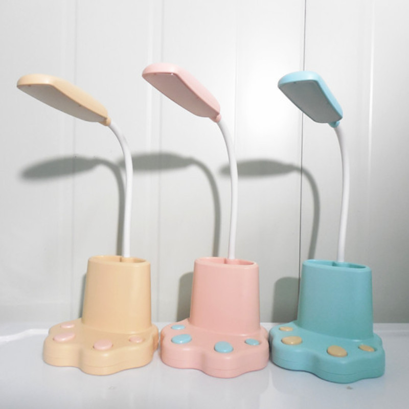 Pliiatsihoidja Led laualamp Armas magamistuba Ühiselamu Õppimine Öövalgusti Kontor Elutuba Lugemisvalgustid Lastele Kingitus Laetav
