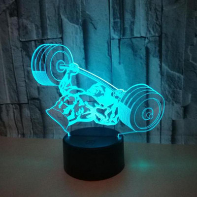 Noi lumini 3d colorate de baseball Acrilic 3d Iluzie Touch, telecomandă Creative Vision Night Light Masă Lampă de birou modernă