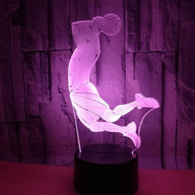 Noi lumini 3d colorate de baseball Acrilic 3d Iluzie Touch, telecomandă Creative Vision Night Light Masă Lampă de birou modernă