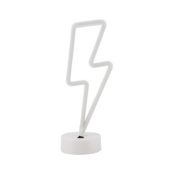 Φωτιστικό LED Νέον Ζεστό Λευκό Τραπέζι Τέχνη Lightning Sign Φώτα Διακόσμηση κρεβατοκάμαρας Διακοσμητικό πάρτι σπιτιού Διακοπές 5v USB/Λειτουργία μπαταρίας