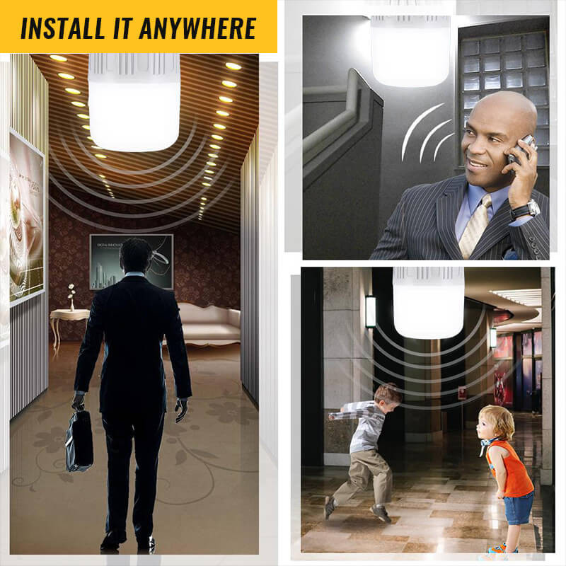 Lampă cu LED cu senzor de mișcare automată 220 V Lampă cu economie de energie Pornire/oprire automată Lumină cu bec LED Lumini cu detector de mișcare a corpului uman sensibil