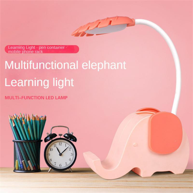 Mini Led laualamp multikas loominguline elevant tigu Laetav üliõpilasmagamistuba ühiselamu voodi kõrval silmade kaitse öövalgusti