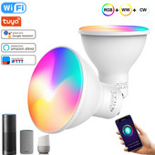 Λαμπτήρας LED GU10 Spotlight 8W RGB Ρυθμιζόμενος λαμπτήρας RGBW RGBWW Φώτα IR Τηλεχειριστήριο / Έξυπνος έλεγχος Wifi Tuya Εργασία με την Alexa για το σπίτι