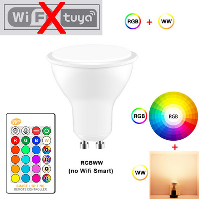 Λαμπτήρας LED GU10 Spotlight 8W RGB Ρυθμιζόμενος λαμπτήρας RGBW RGBWW Φώτα IR Τηλεχειριστήριο / Έξυπνος έλεγχος Wifi Tuya Εργασία με την Alexa για το σπίτι