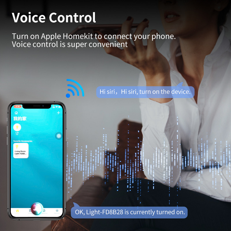 DoHome Bec inteligent WiFi Alexa Lampă Google Home HomeKit Siri Control vocal Bec inteligent 12W AC 85-265V Funcție de temporizator