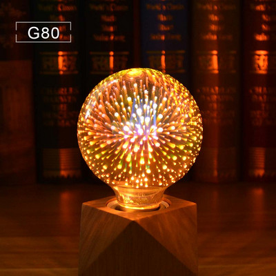 E27 RGB neoninė šviesa kintamosios srovės 110V-220V stiklo LED lempos lemputės 3D fejerverkų efektas neoninis ženklas vestuvėms, atostogų namų apdailai