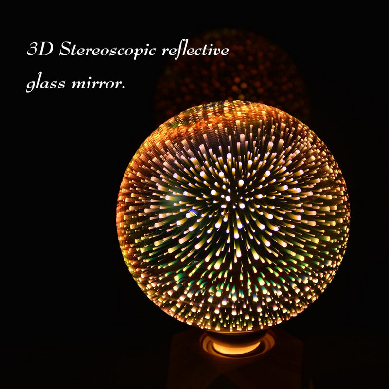 E27 RGB neoninė šviesa kintamosios srovės 110V-220V stiklo LED lempos lemputės 3D fejerverkų efektas neoninis ženklas vestuvėms, atostogų namų apdailai