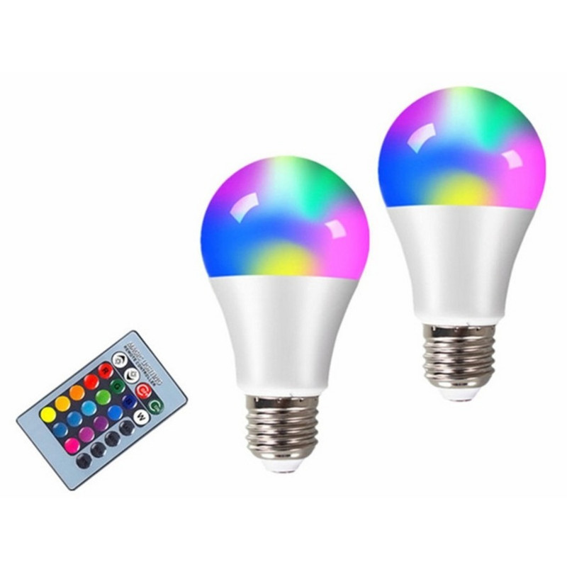 RGB E27 LED žiarovka s bodovým osvetlením AC 85-265V Bombillas LED 4W 10W 15W IR diaľkové ovládanie LED žiarovka Inteligentná LED RGBW lampa Bytová dekorácia