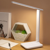 Lampă LED de birou USB, 3 culori, reglabilă, la atingere, pliabilă, lampă de masă pentru lectură, protecția ochilor, lumină de noapte, reîncărcabilă