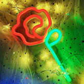 LED rózsa virág formájú neonreklám szoba fali buli irodába otthoni bár Decro neon lámpa tini lányoknak ajándék neon éjszakai fény