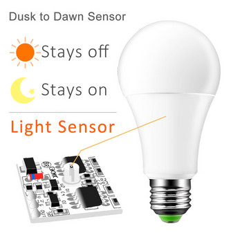 Λαμπτήρας LED Dusk to Dawn 10W 15W E27 B22 Λαμπτήρες έξυπνου αισθητήρα φωτός 110V 220V LED Night Light Αυτόματη λάμπα εσωτερικού/εξωτερικού χώρου