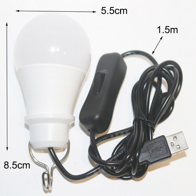 USB Camping LED Iight Plug Λάμπα Mini Night Light Υπολογιστής Φόρτισης τροφοδοσίας κινητού Μικρές λάμπες βιβλίων Φωτισμός γραφείου 5V
